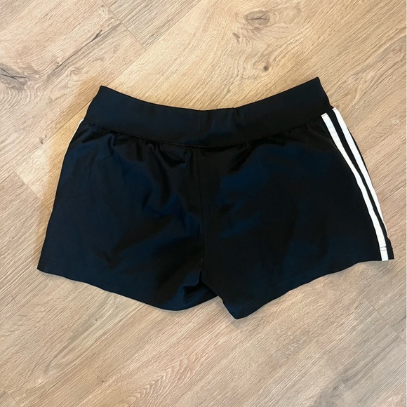 Adidas Women's Black and White Athletic Shorts - Picture 2 of 3